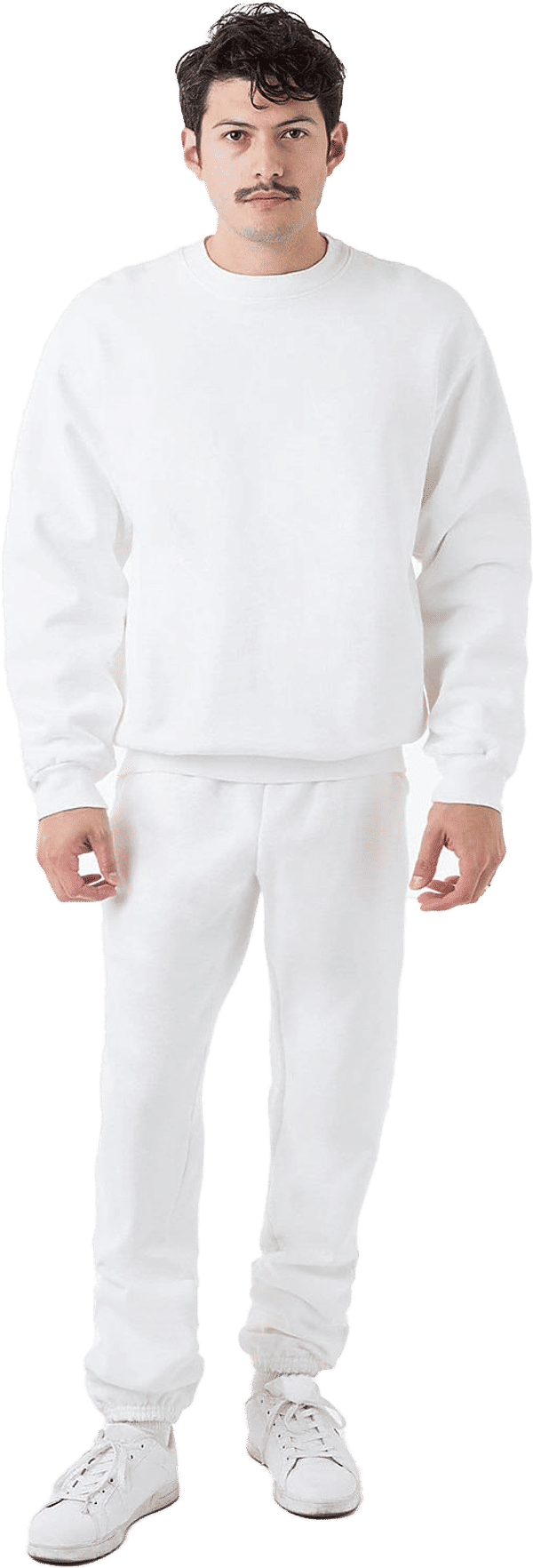 Am image of a Custom LA Apparel Heavy Fleece Sweatpant 14oz in White!