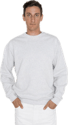 Am image of a Custom LA Apparel LS Heavy Fleece PO Crew 14 Oz in Ash!