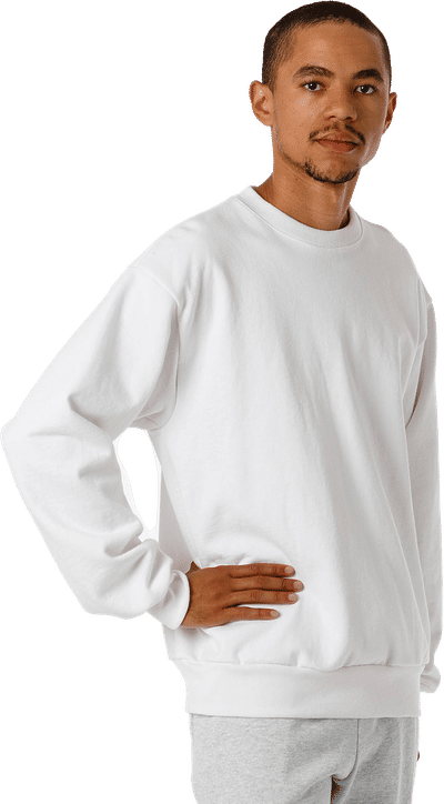 Am image of a Custom LA Apparel LS Heavy Fleece PO Crew 14 Oz in White!