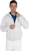 Am image of a Custom LA Apparel LS Heavy Fleece Zip Up 14 Oz in Ash!