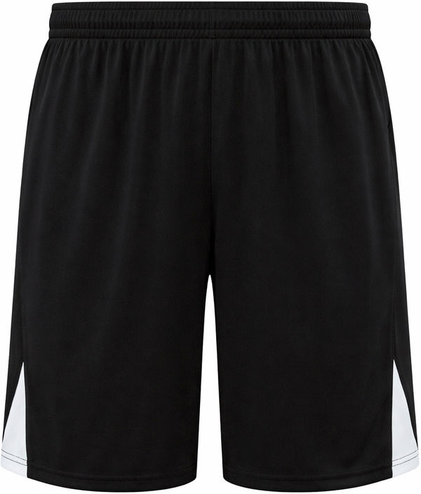 An image of a Custom High Five Hawk Soccer Shorts in Black/White!