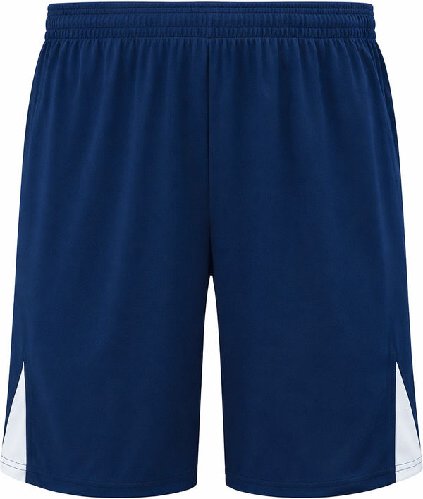 An image of a Custom High Five Hawk Soccer Shorts in Navy/White!