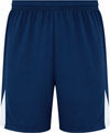 An image of a Custom High Five Ladies Hawk Soccer Shorts in Navy/White!