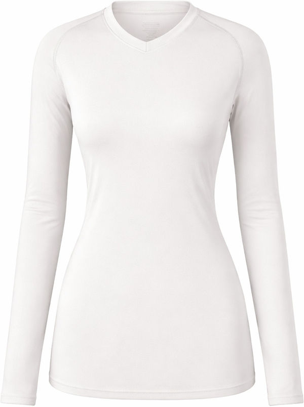 An image of a Custom High Five Ladies Maven Volleyball Jersey in White!