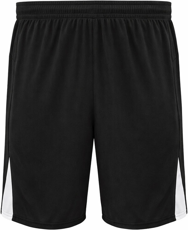 An image of a Custom High Five Youth Hawk Soccer Shorts in Black/White!