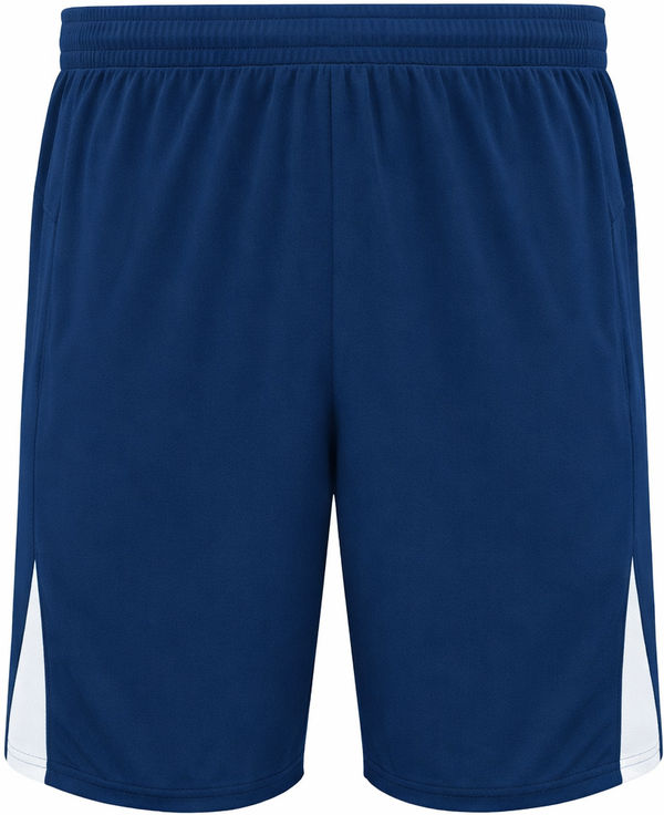 An image of a Custom High Five Youth Hawk Soccer Shorts in Navy/White!