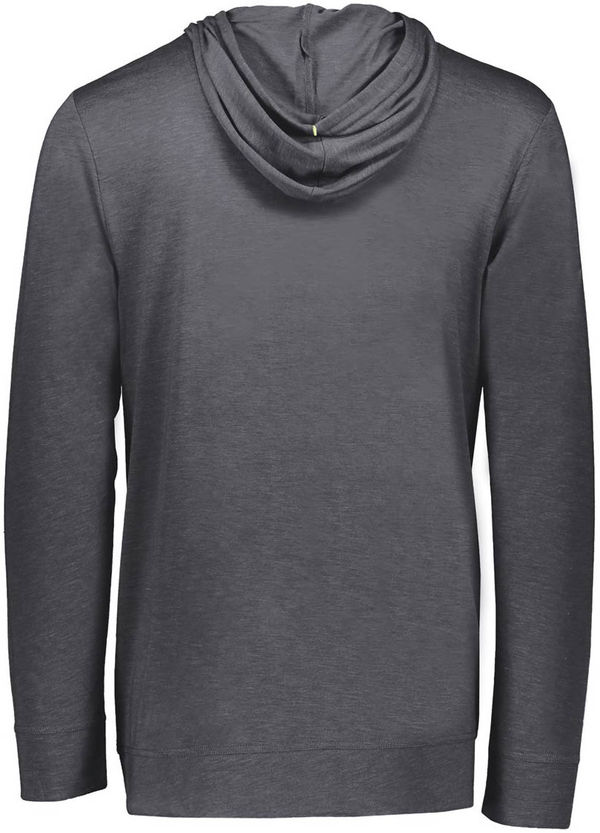 An image of a Custom Holloway Repreve Eco Hoodie in Carbon Heather!