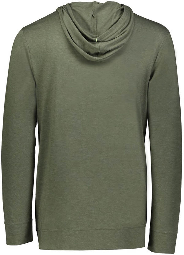 An image of a Custom Holloway Repreve Eco Hoodie in Olive Heather!