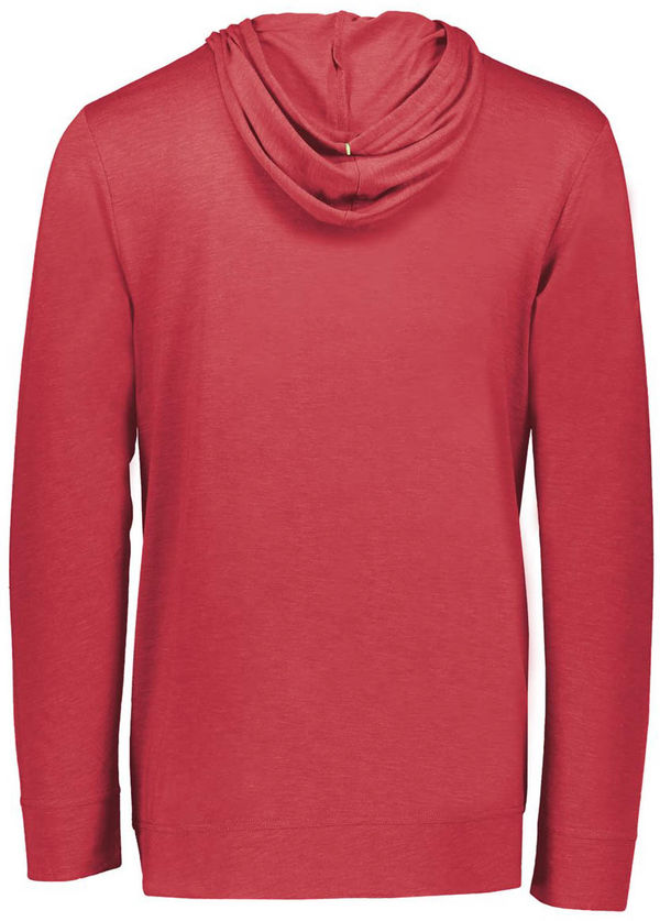 An image of a Custom Holloway Repreve Eco Hoodie in Scarlet Heather!