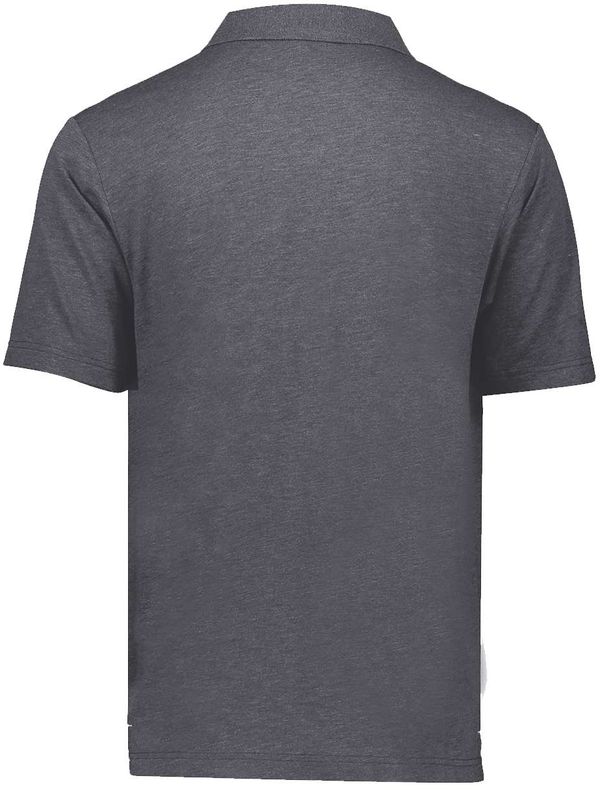 An image of a Custom Holloway Repreve Eco Polo in Carbon Heather!