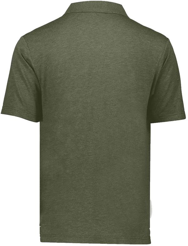 An image of a Custom Holloway Repreve Eco Polo in Olive Heather!