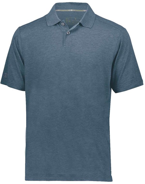 An image of a Custom Holloway Repreve Eco Polo in Storm Heather!