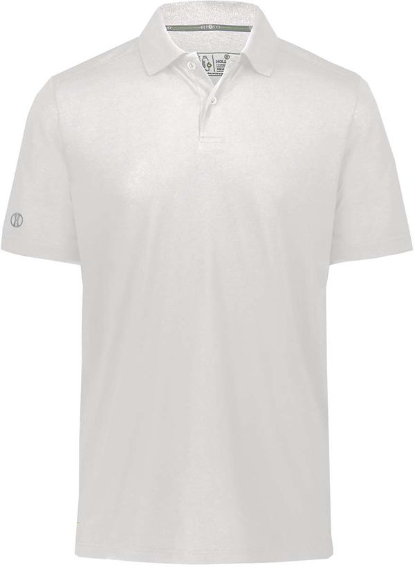 An image of a Custom Holloway Repreve Eco Polo in White!