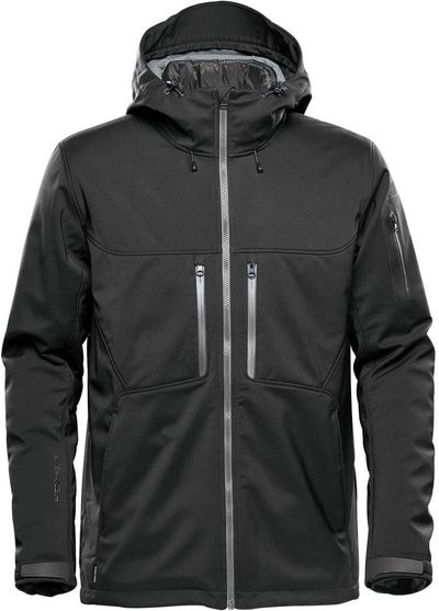 Am image of a Custom Stormtech Men's Epsilon System Jacket in Black!