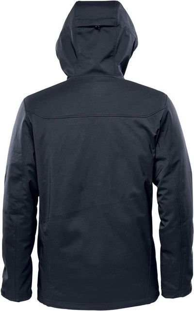 Am image of a Custom Stormtech Men's Epsilon System Jacket in Navy!