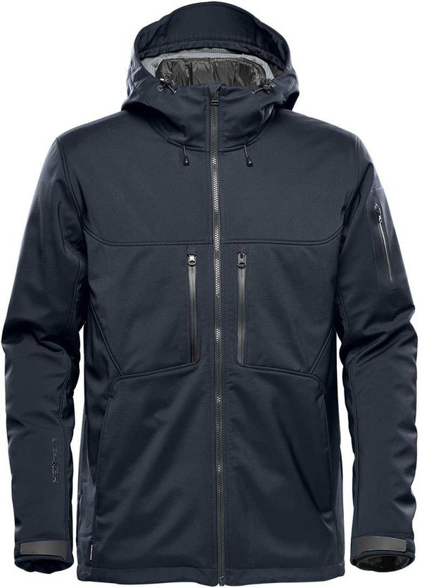 Am image of a Custom Stormtech Men's Epsilon System Jacket in Navy!