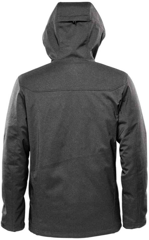 Am image of a Custom Stormtech Men's Epsilon System Jacket in Charcoal Twill!