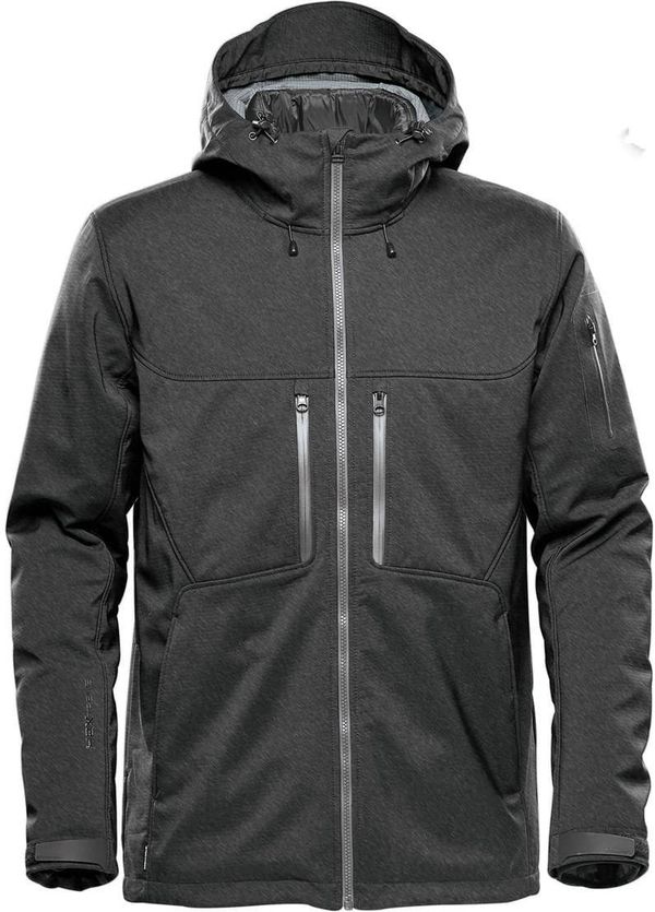 Am image of a Custom Stormtech Men's Epsilon System Jacket in Charcoal Twill!