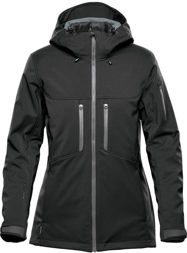 Am image of a Custom Stormtech Women's Epsilon System Jacket in Black!