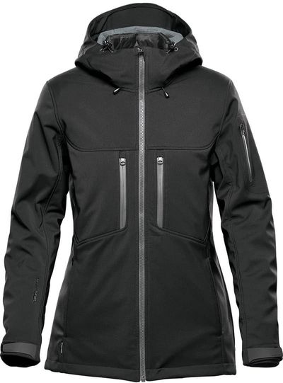 Am image of a Custom Stormtech Women's Epsilon System Jacket in Black!