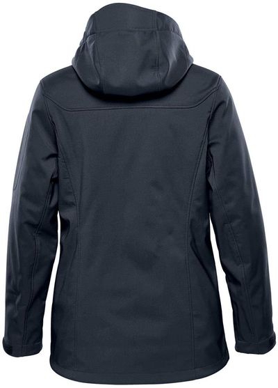 Am image of a Custom Stormtech Women's Epsilon System Jacket in Navy!
