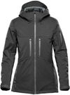 Am image of a Custom Stormtech Women's Epsilon System Jacket in Charcoal Twill!