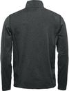 Am image of a Custom Stormtech Men's Treeline Performance Quarter Zip Pullover in Black!