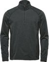 Am image of a Custom Stormtech Men's Treeline Performance Quarter Zip Pullover in Black!