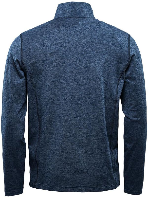 Am image of a Custom Stormtech Men's Treeline Performance Quarter Zip Pullover in Dark Navy!