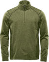 Am image of a Custom Stormtech Men's Treeline Performance Quarter Zip Pullover in Sage Green Heather!
