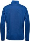 Am image of a Custom Stormtech Men's Milano Quarter Zip Pullover in Classic Blue Heather!