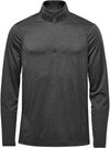 Am image of a Custom Stormtech Men's Milano Quarter Zip Pullover in Charcoal Heather!