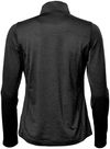 Am image of a Custom Stormtech Women's Milano Quarter Zip Pullover in Black!