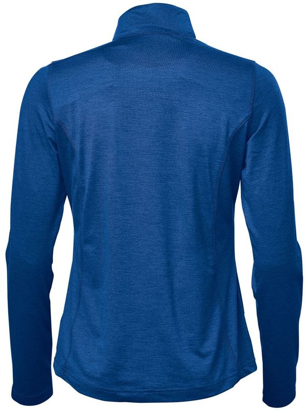 Am image of a Custom Stormtech Women's Milano Quarter Zip Pullover in Classic Blue Heather!