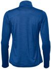 Am image of a Custom Stormtech Women's Milano Quarter Zip Pullover in Classic Blue Heather!
