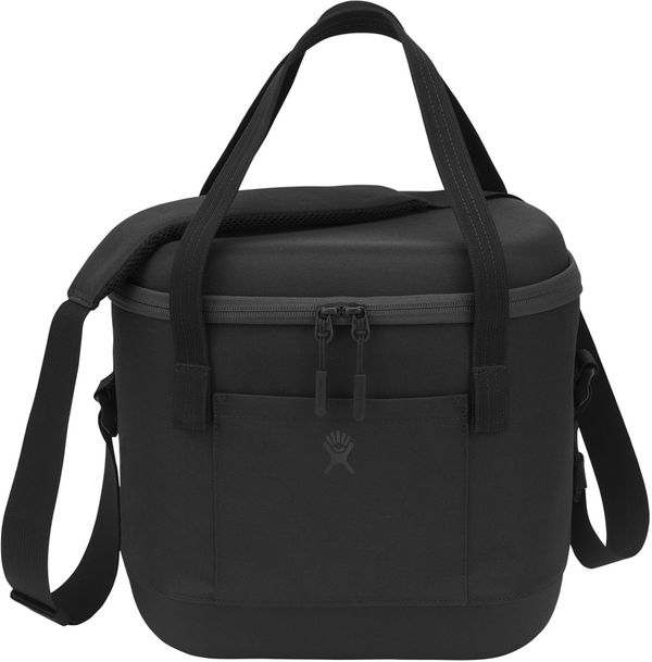 Am image of a Custom Hydro Flask 12L Carry Out Soft Cooler in Black!