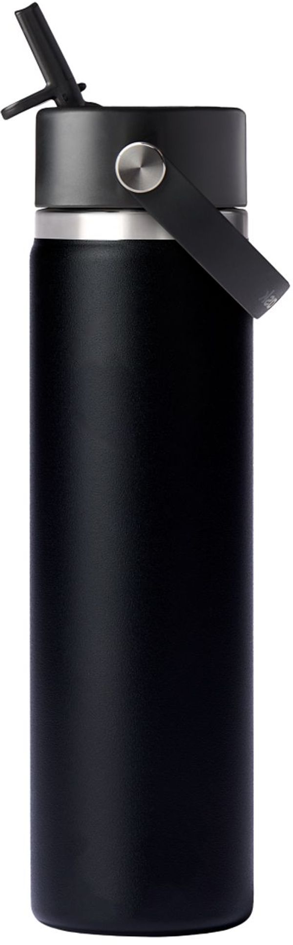 Am image of a Custom Hydro Flask® Wide Mouth with Flex Straw Cap 24oz in Black!