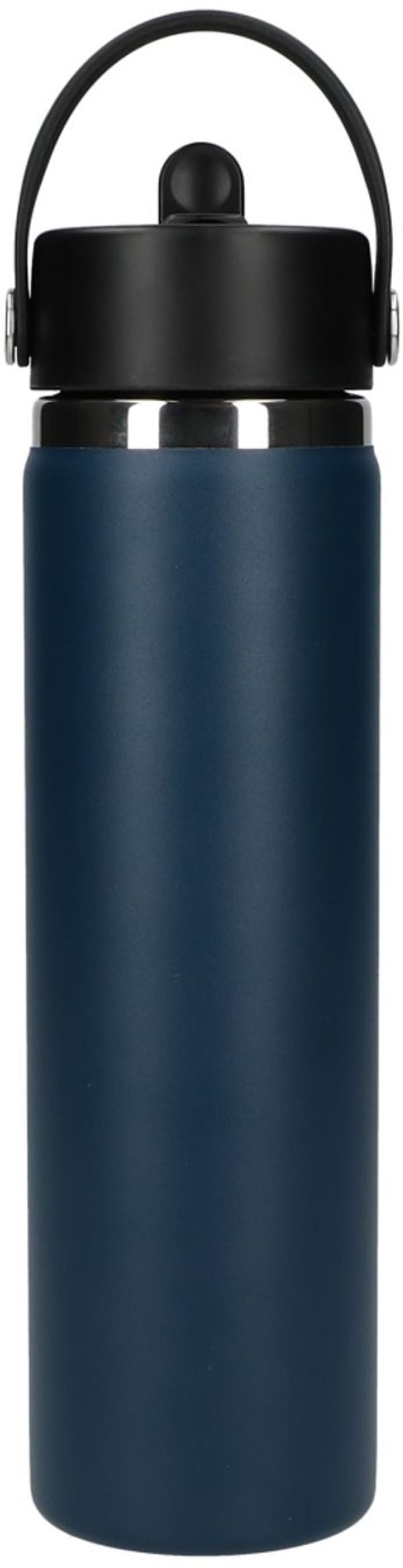 Am image of a Custom Hydro Flask® Wide Mouth with Flex Straw Cap 24oz in Indigo!