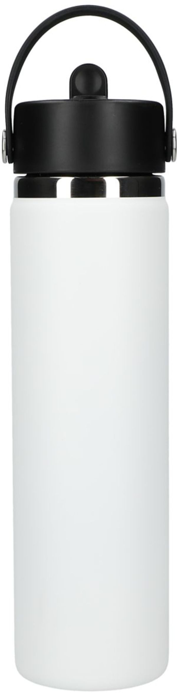 Am image of a Custom Hydro Flask® Wide Mouth with Flex Straw Cap 24oz in White!