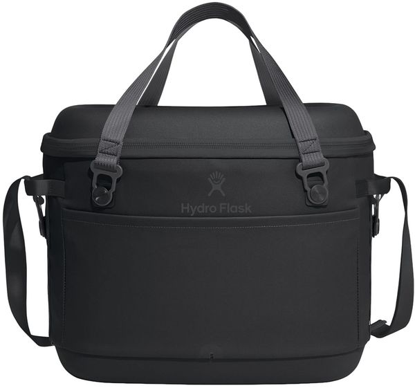 An image of a Custom Hydro Flask 30L Carryout Soft Cooler in Black!