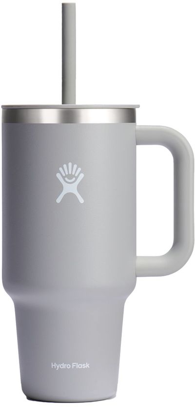 Am image of a Custom Hydro Flask All Around Travel Tumbler 32oz with Straw in Birch!