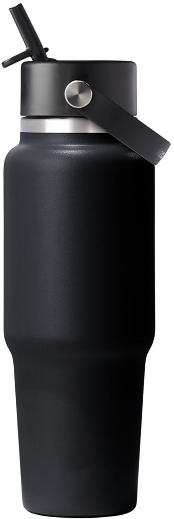 Am image of a Custom Hydro Flask Travel Bottle With Flex Straw Cap 32oz in Black!