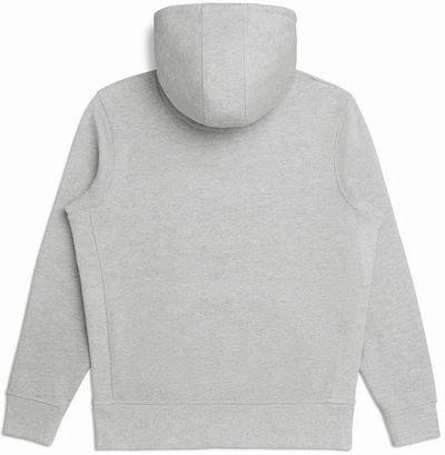 Am image of a Custom Original Favorites Organic Cotton Hooded Sweatshirt in Heather Grey!