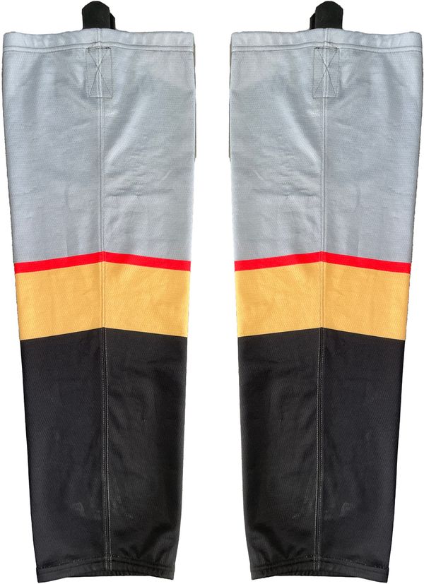 Am image of a Custom Sublimated Hockey Socks in Hockey Fabric!