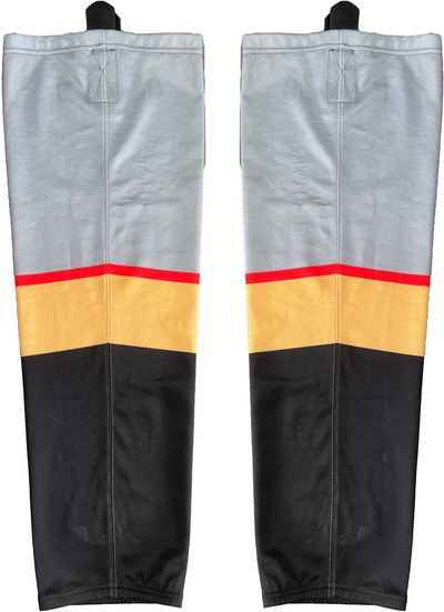 Am image of a Custom Sublimated Hockey Socks in Hockey Fabric!