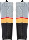 Am image of a Custom Sublimated Youth Hockey Socks in Hockey Fabric!