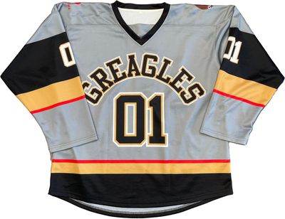 Am image of a Custom Sublimated Hockey Jersey in Hockey Fabric!