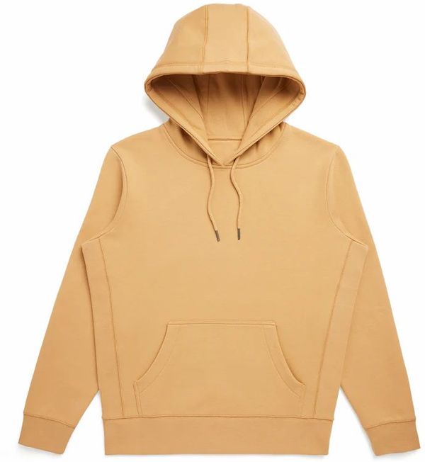 Am image of a Custom Original Favorites Organic Cotton Hooded Sweatshirt in Camel!