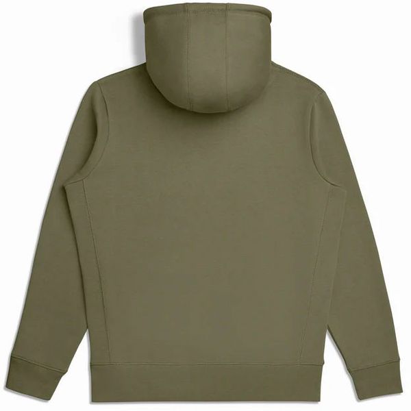 Am image of a Custom Original Favorites Organic Cotton Hooded Sweatshirt in Military Olive!