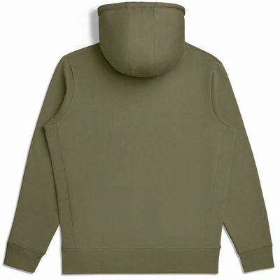 Am image of a Custom Original Favorites Organic Cotton Hooded Sweatshirt in Military Olive!